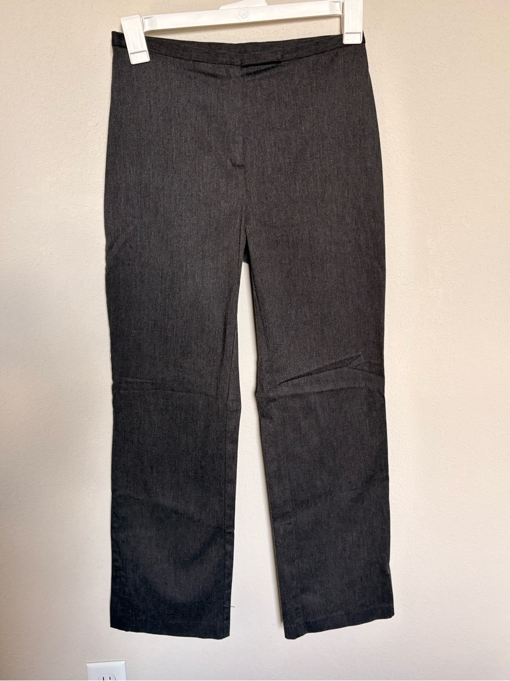 Ann Taylor LOFT Dark Charcoal Straight-Leg Dress Pants 8